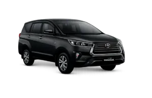 Toyota Innova Reborn hitam untuk layanan sewa mobil Jakarta dengan driver profesional dari AZ Rent Car