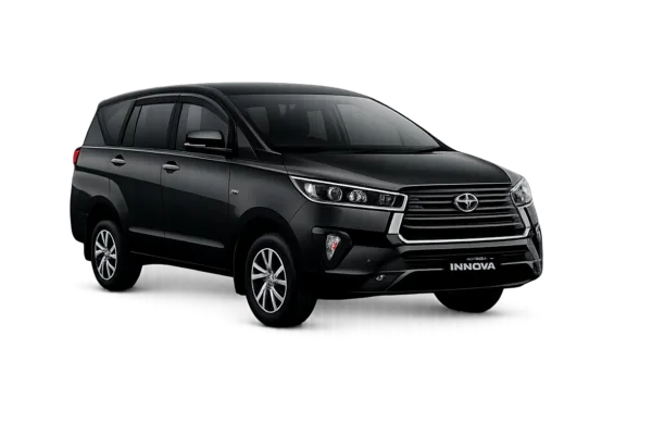 Toyota Innova Reborn hitam untuk layanan sewa mobil Jakarta dengan driver profesional dari AZ Rent Car